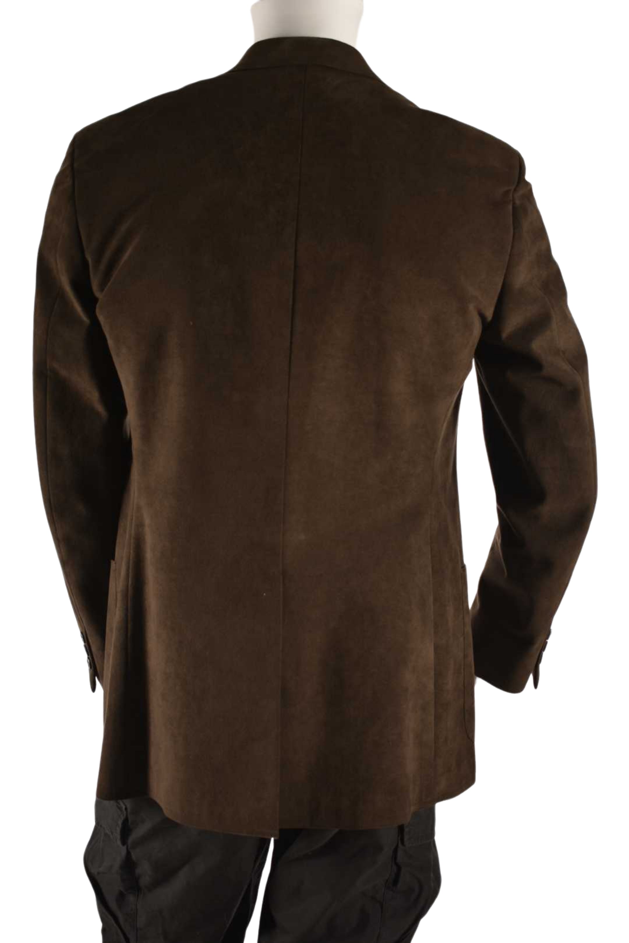 1970s HALSTON Brown Faux Suede Halsuede Blazer Unionmade USA 40R