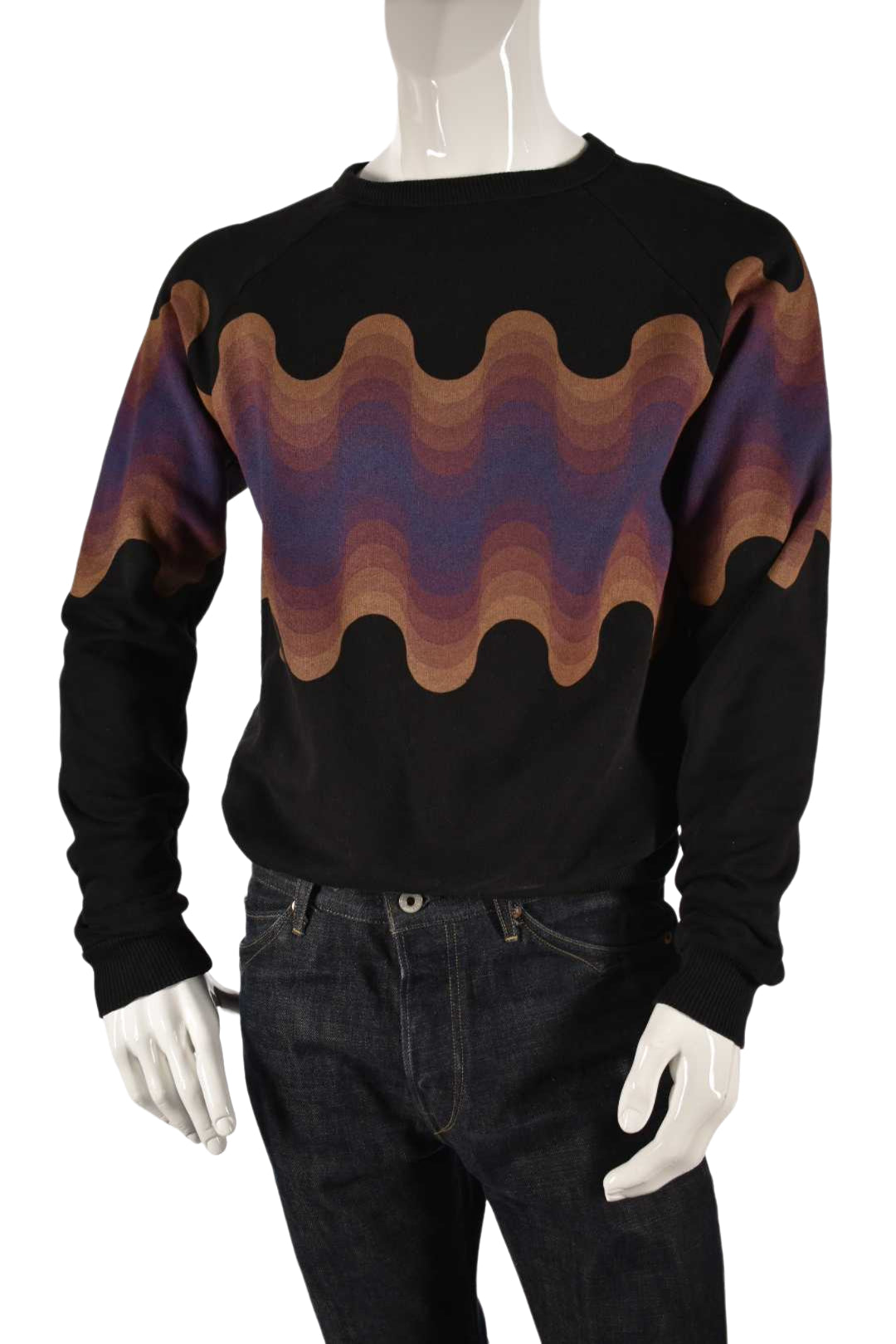 Dries Van Noten x Verner Panton Tan Purple Wave Sweatshirt Black Small