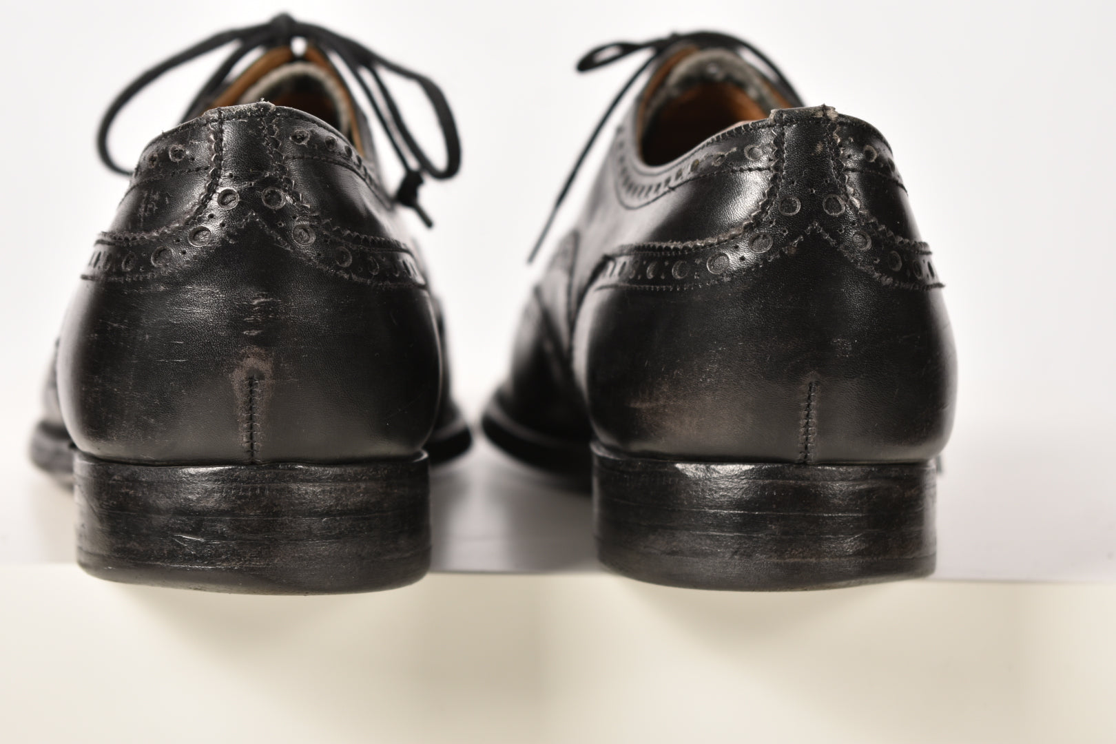 1980s CHURCH'S Chetwynd Black Leather Brogue Dress Shoes 9.5US England