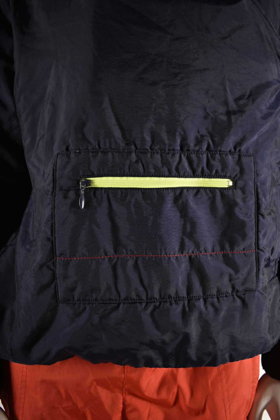 1990s KENZO JUNGLE Navy Nylon Crossbody Anorak Jacket Small