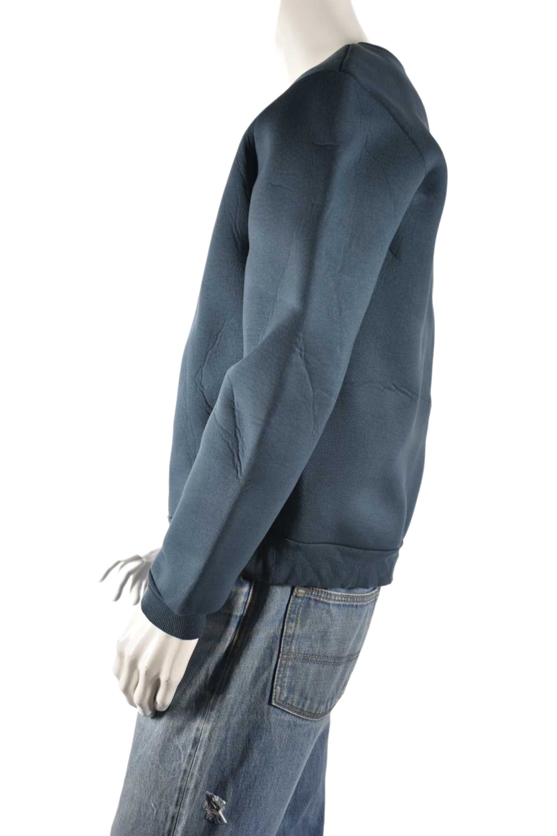 KRISVANASSCHE Teal Blue Viscose Neoprene Sweatshirt Medium