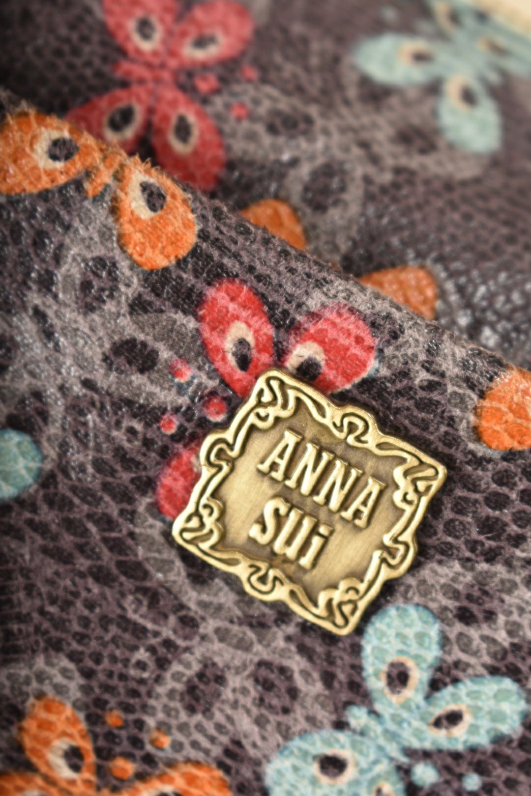ANNA SUI Multi Colour Floral Faux Snakeskin Crossbody