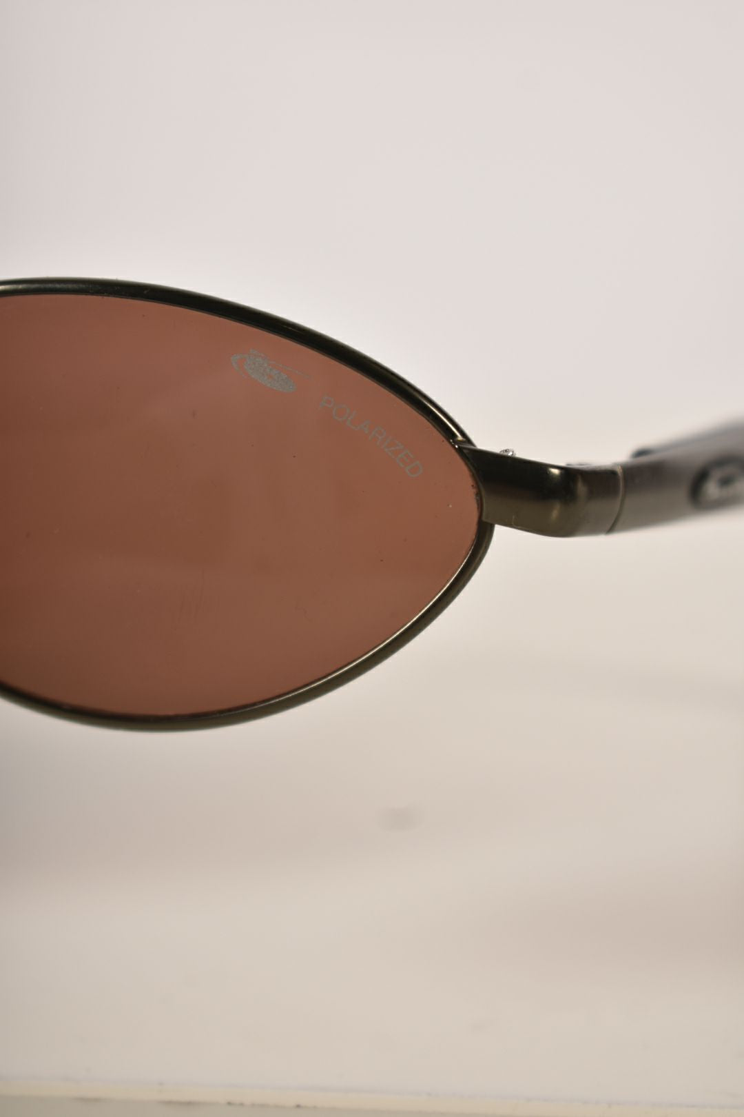 1990s BOLLE Black Metal Frame Amber Polarized Lithia 2.0 Sunglasses Italy