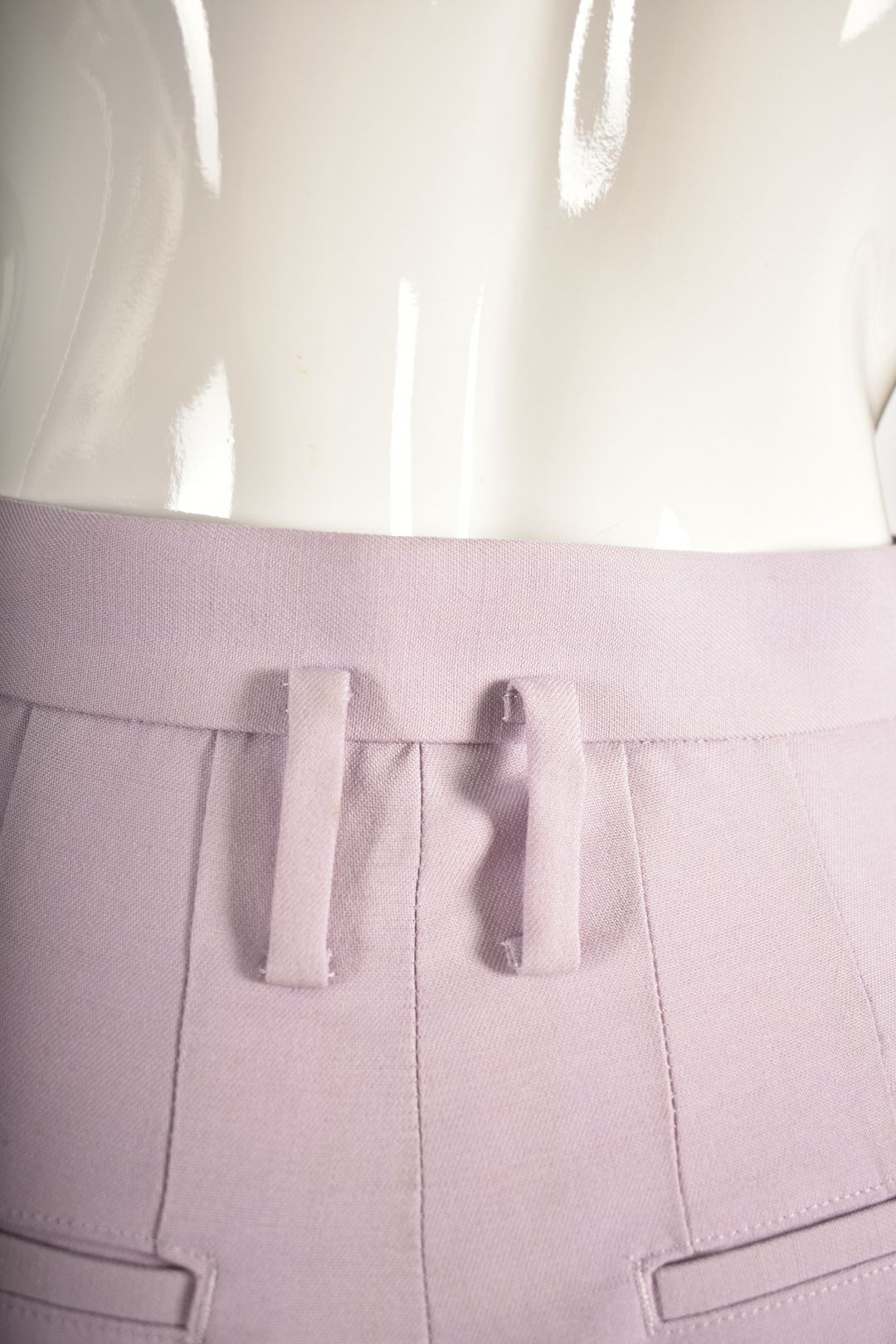 CHRISTIAN DADA Purple Psychadelic Stripe Wool Flared Zip Pants 36EU XS