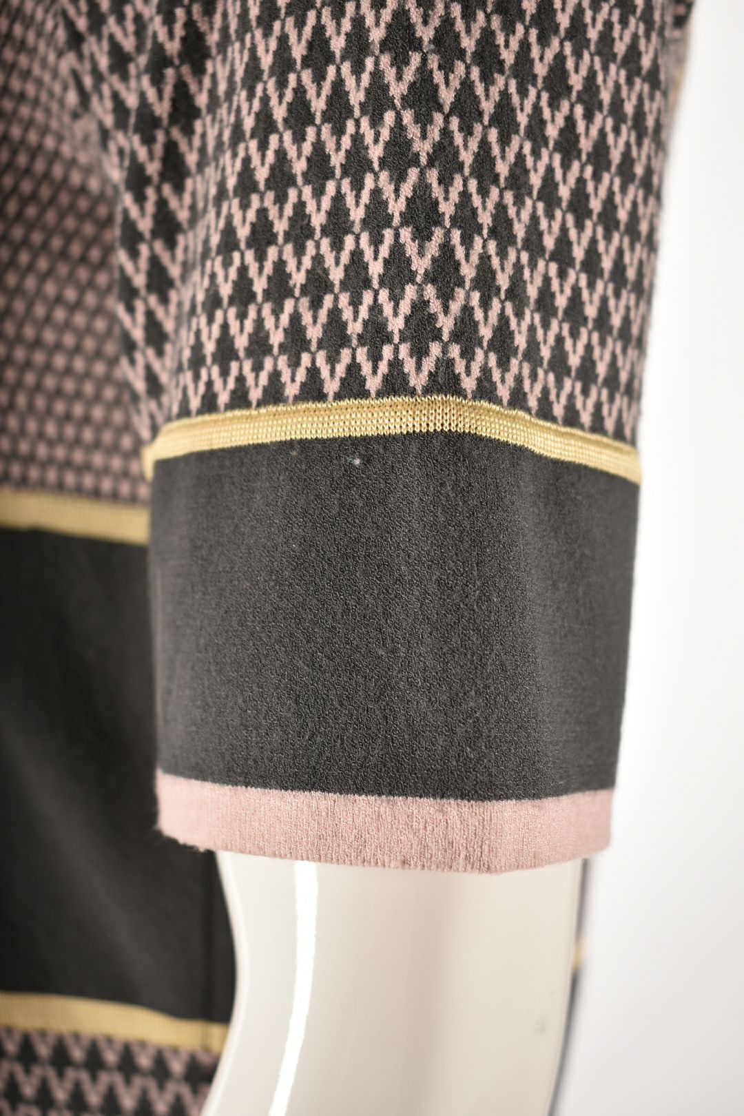 2010s ESCADA SPORT Pink Grey Knit Panel Dress Medium