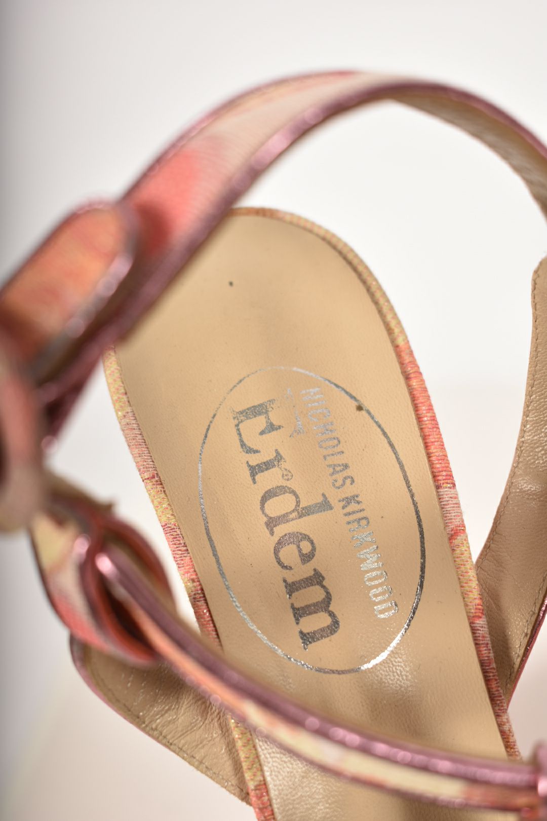 Spring 2012 Erdem Nicholas Kirkwood Metallic Pink Platform Pumps 8US Italy