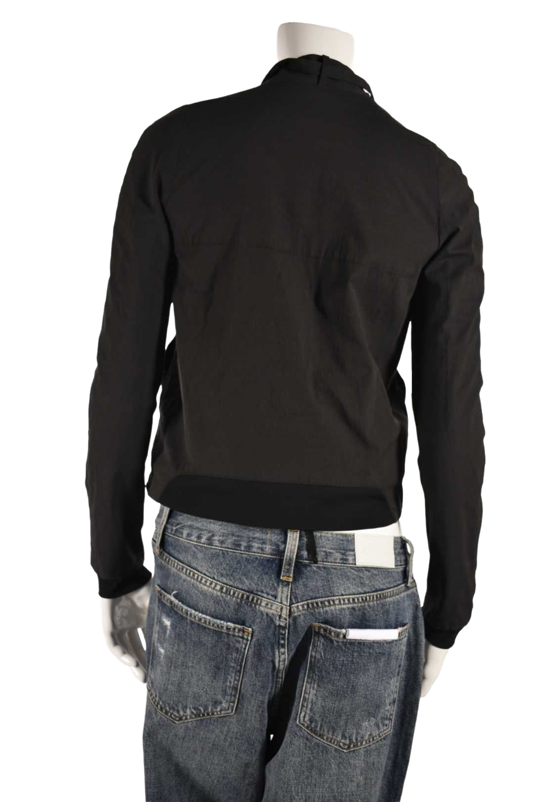 2000 HELMUT LANG Black Cotton Poplin Moto Tech Jacket Bomber Small USA