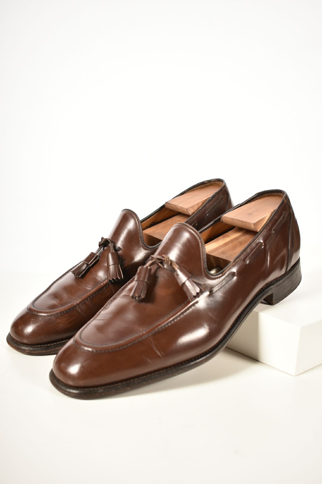 CHURCH'S Brown Calfskin Leather Kingsley Tassel Dress Loafer 10UK 11US England