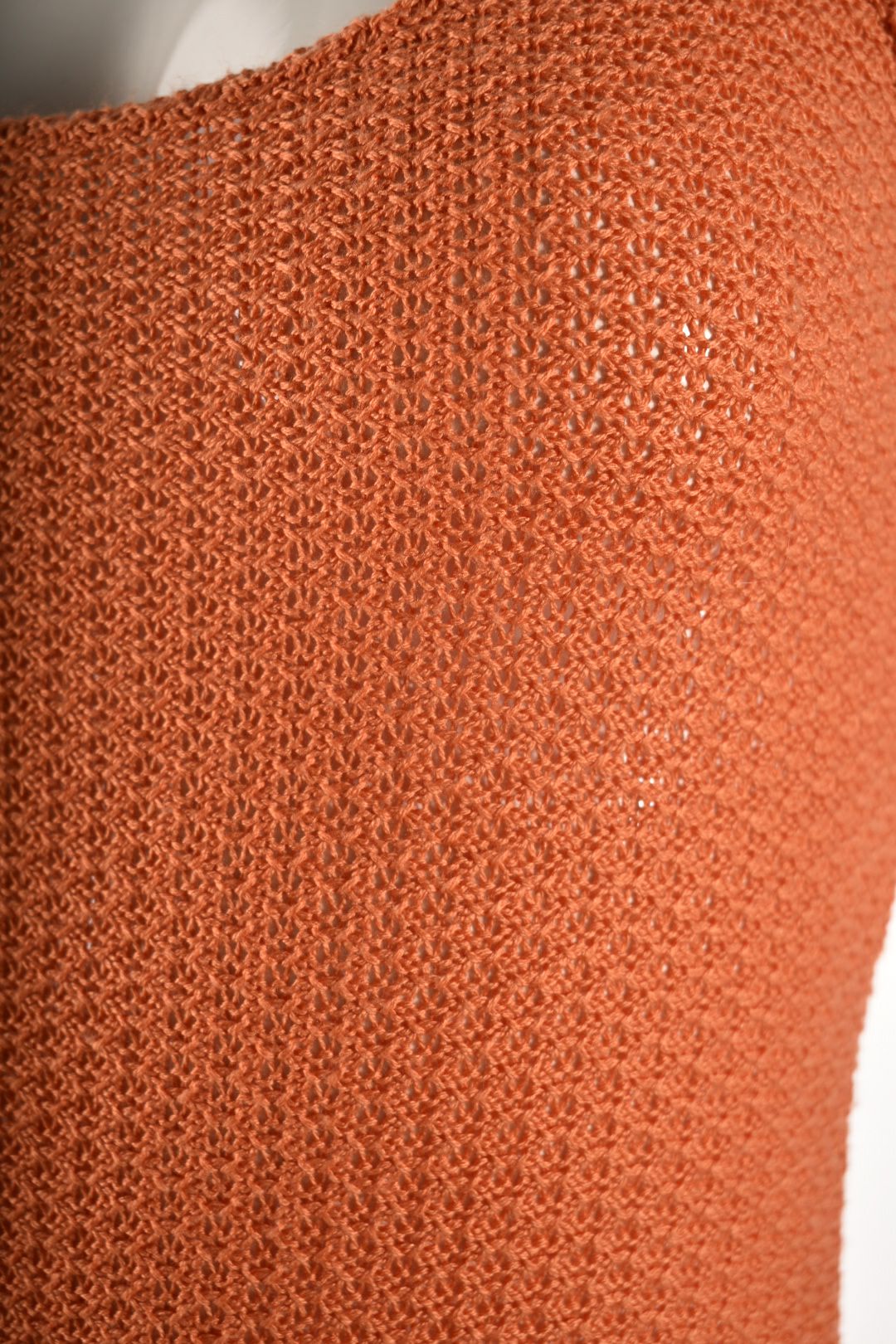 2000s BOLL'E Orange Knit Acrylic Strap Midi Dress Small