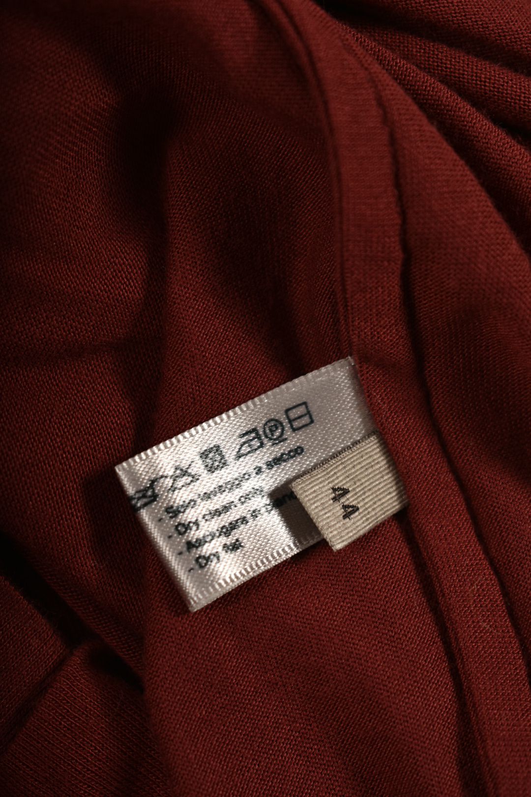 BOTTEGA VENETA Red Soft Viscose Knit Ruched Short Sleeve Top 44EU Large