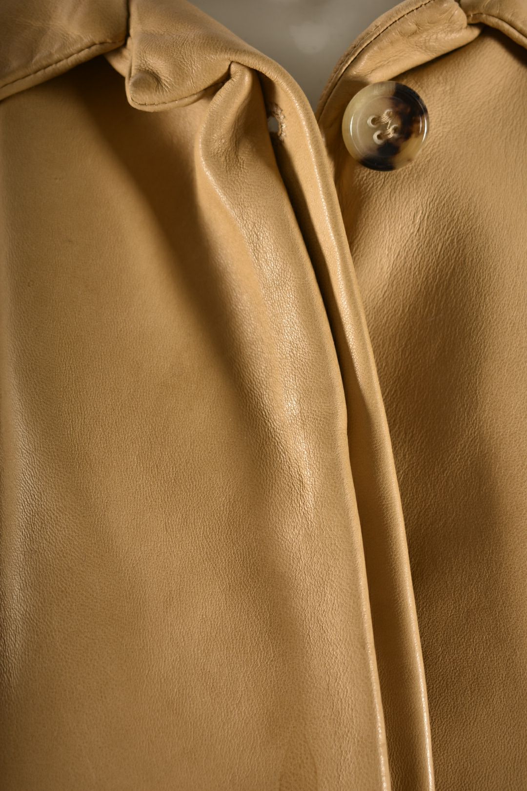 2000s JIL SANDER Beige Tan Lambskin Leather 3/4 Jacket 44EU Large