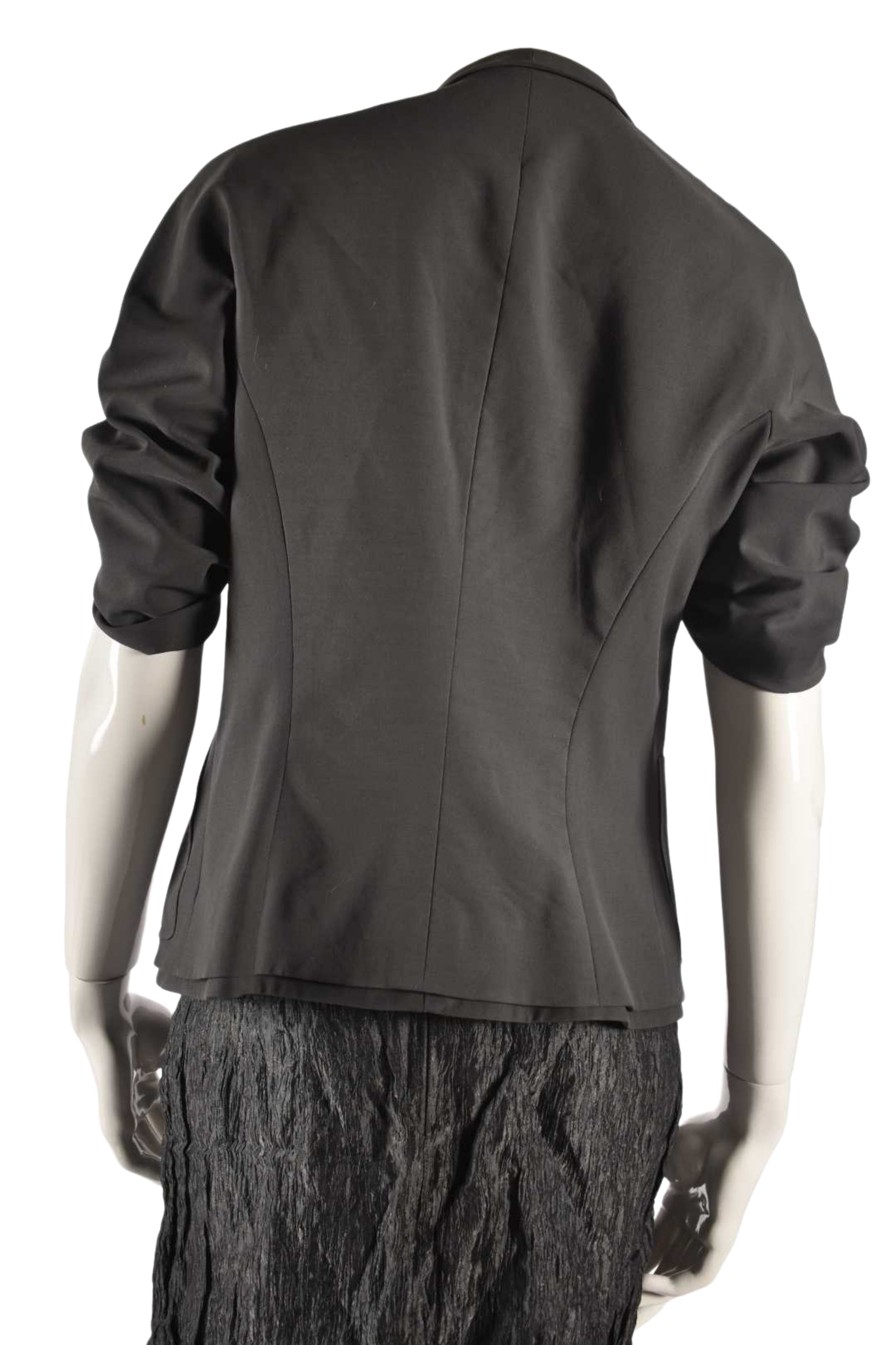 2000s BRIONI Grey Wool Origami Short Sleeve Blazer 44EU Medium