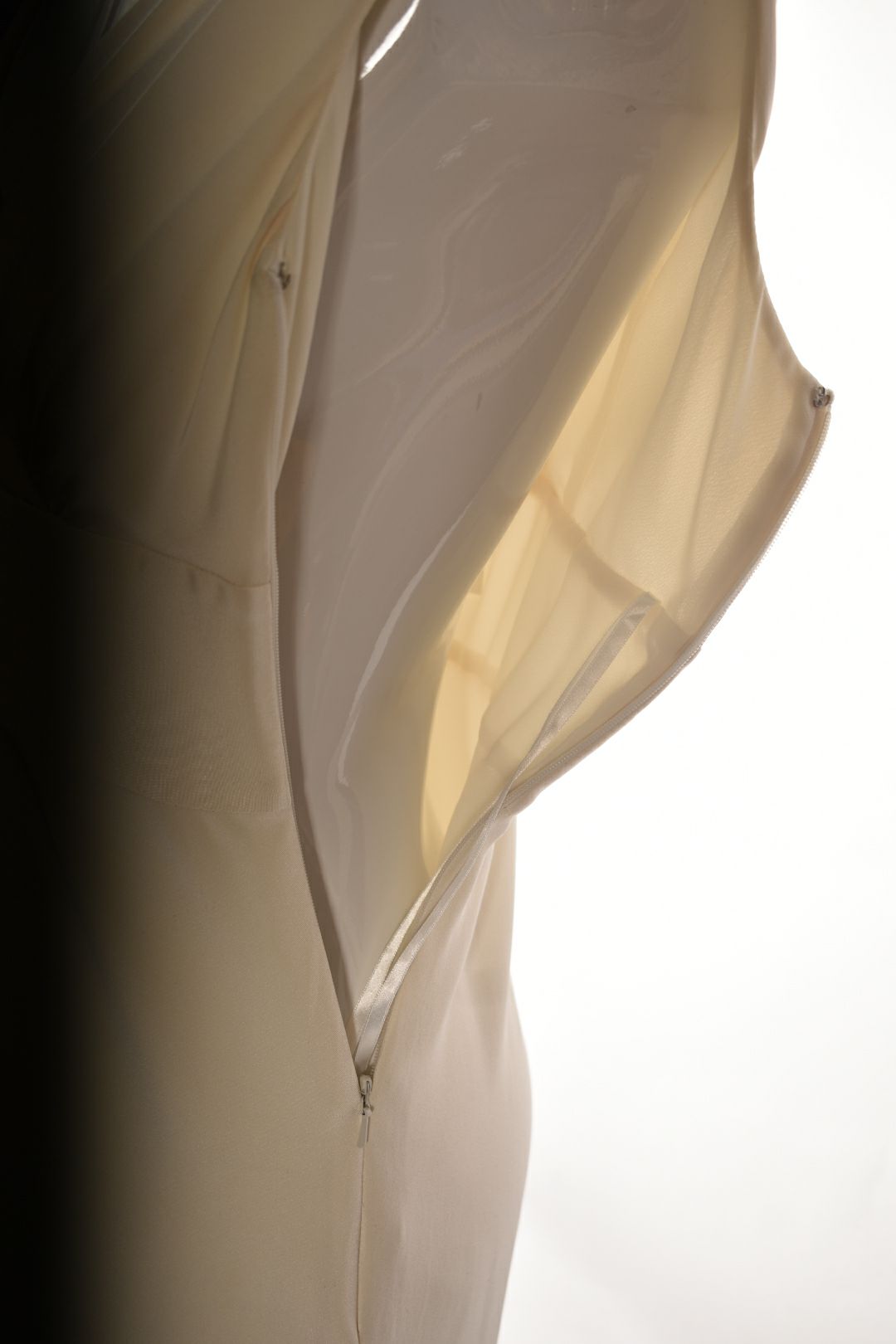2000s J.CREW Ecru Cream Silk Sophia Floor Length Gown 0US Small