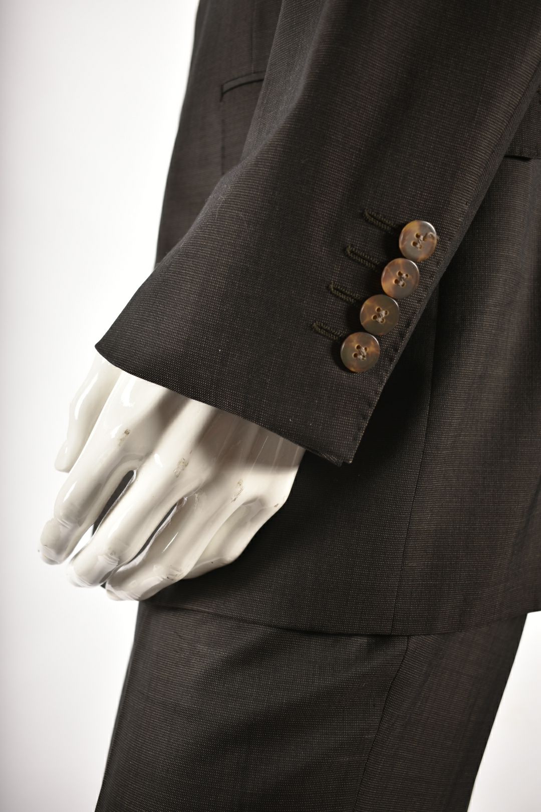 CANALI Brown Birdseye Super 140s Wool 2BTN Suit 54EU 44R