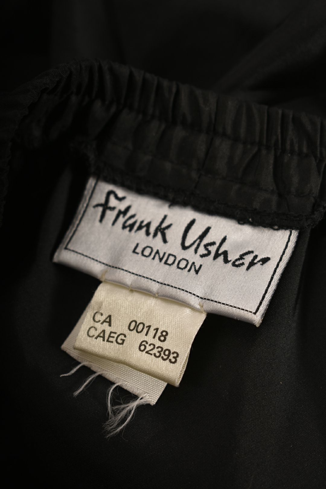 1980s FRANK USHER Black Polyester Tulip Petal Skirt 8US