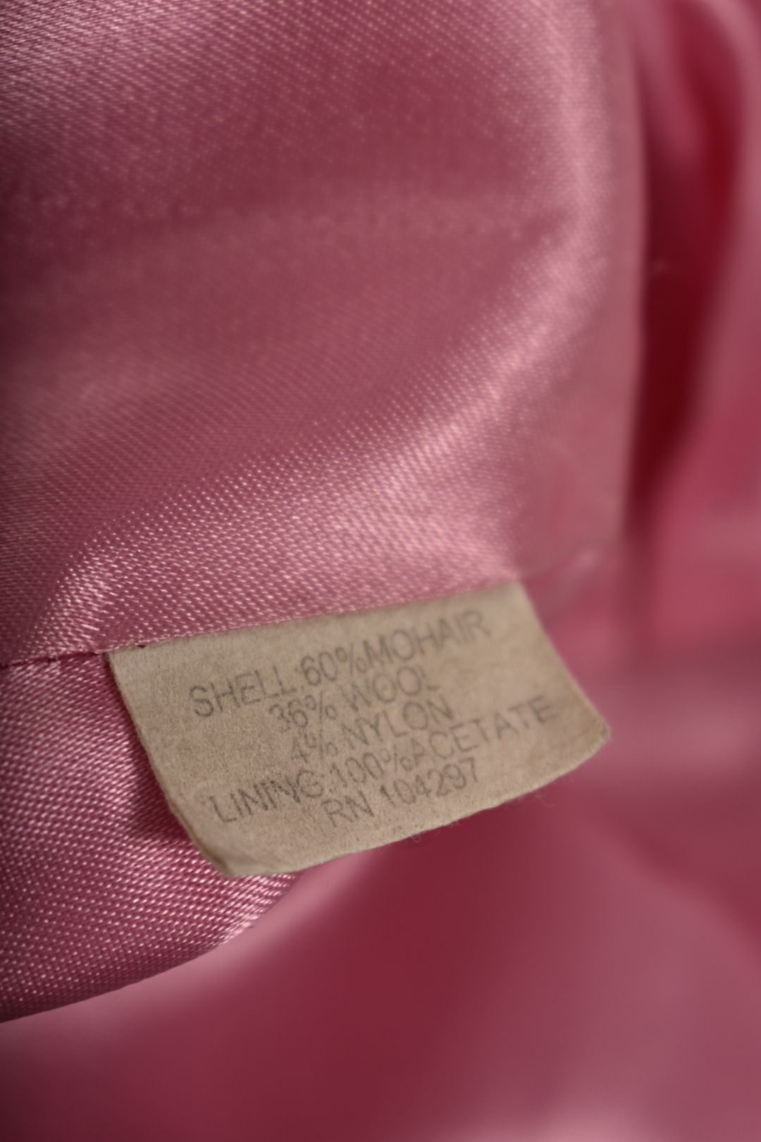 2000s MILLY Pink Curly Mohair Wool Preppy Blazer 6US