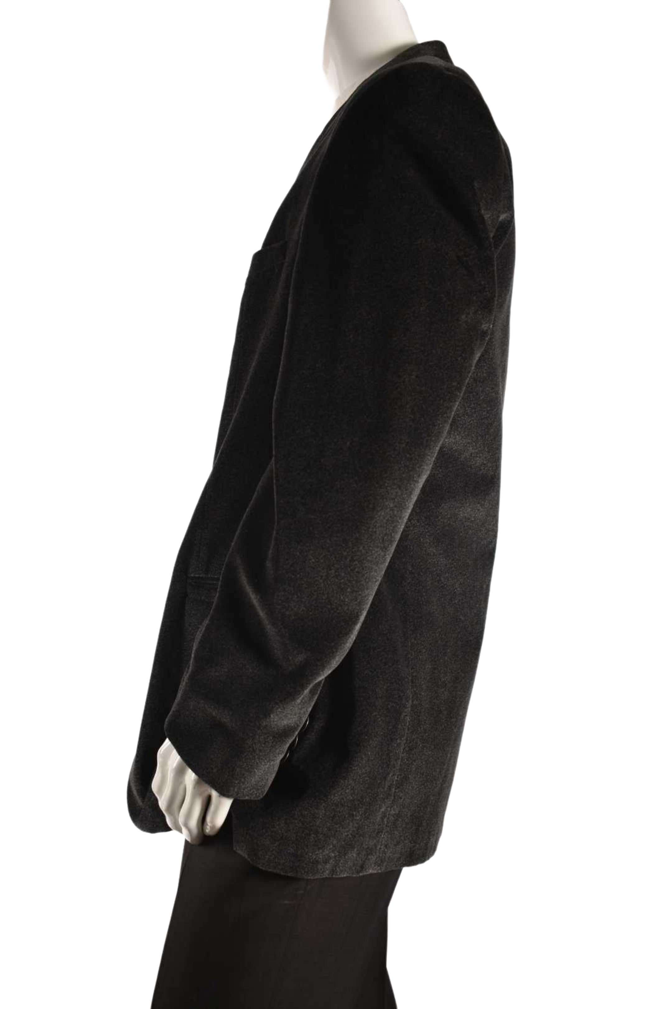 1990s ISTANTE Charcoal Grey Galaxy Cotton Velvet 3BTN Blazer 44T