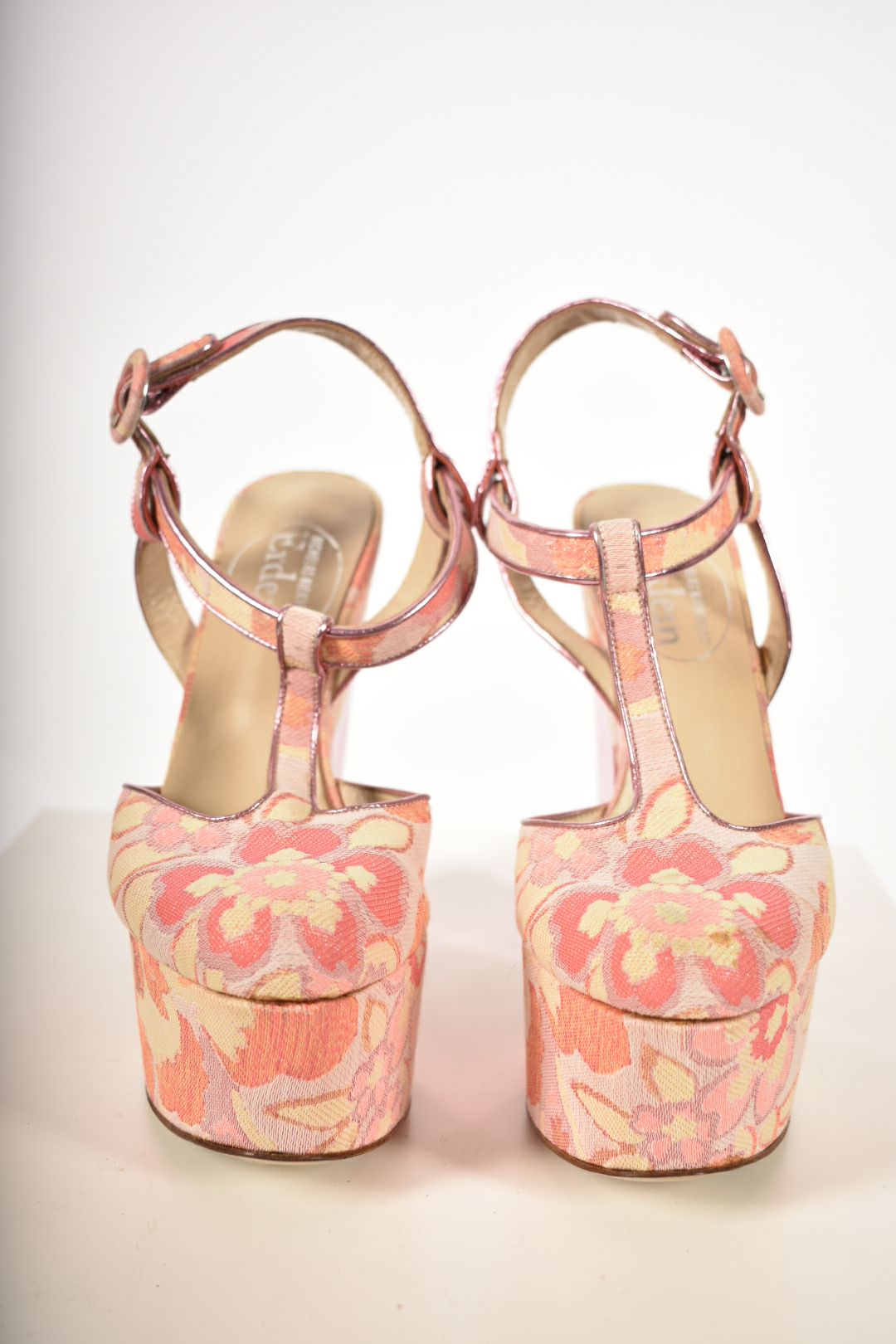 Spring 2012 Erdem Nicholas Kirkwood Metallic Pink Platform Pumps 8US Italy