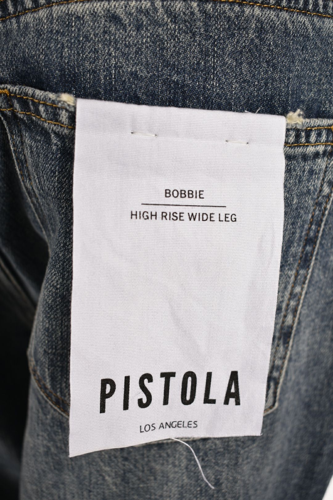 NWT PISTOLA Blue High Rise Wide Leg Double Waistband Bobbie Jeans 27"