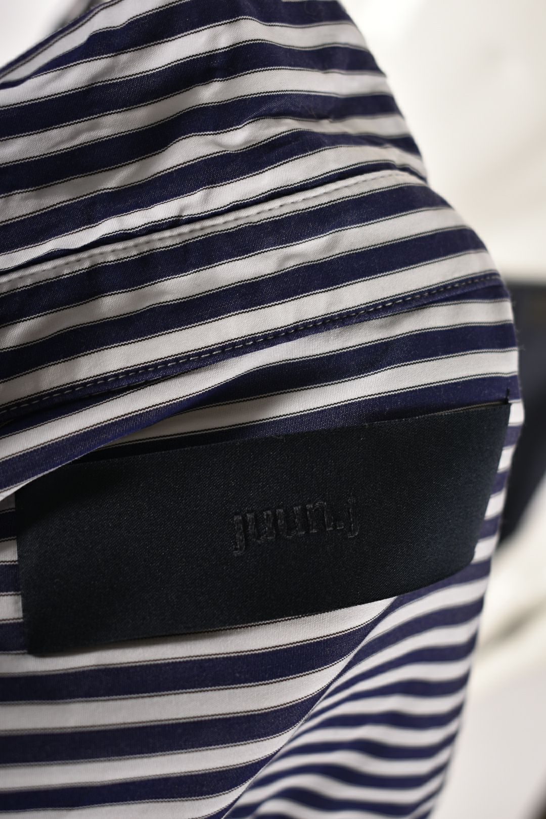 JUUN.J Blue White Stripe Cotton Poplin Oversized Shirt Medium Korea