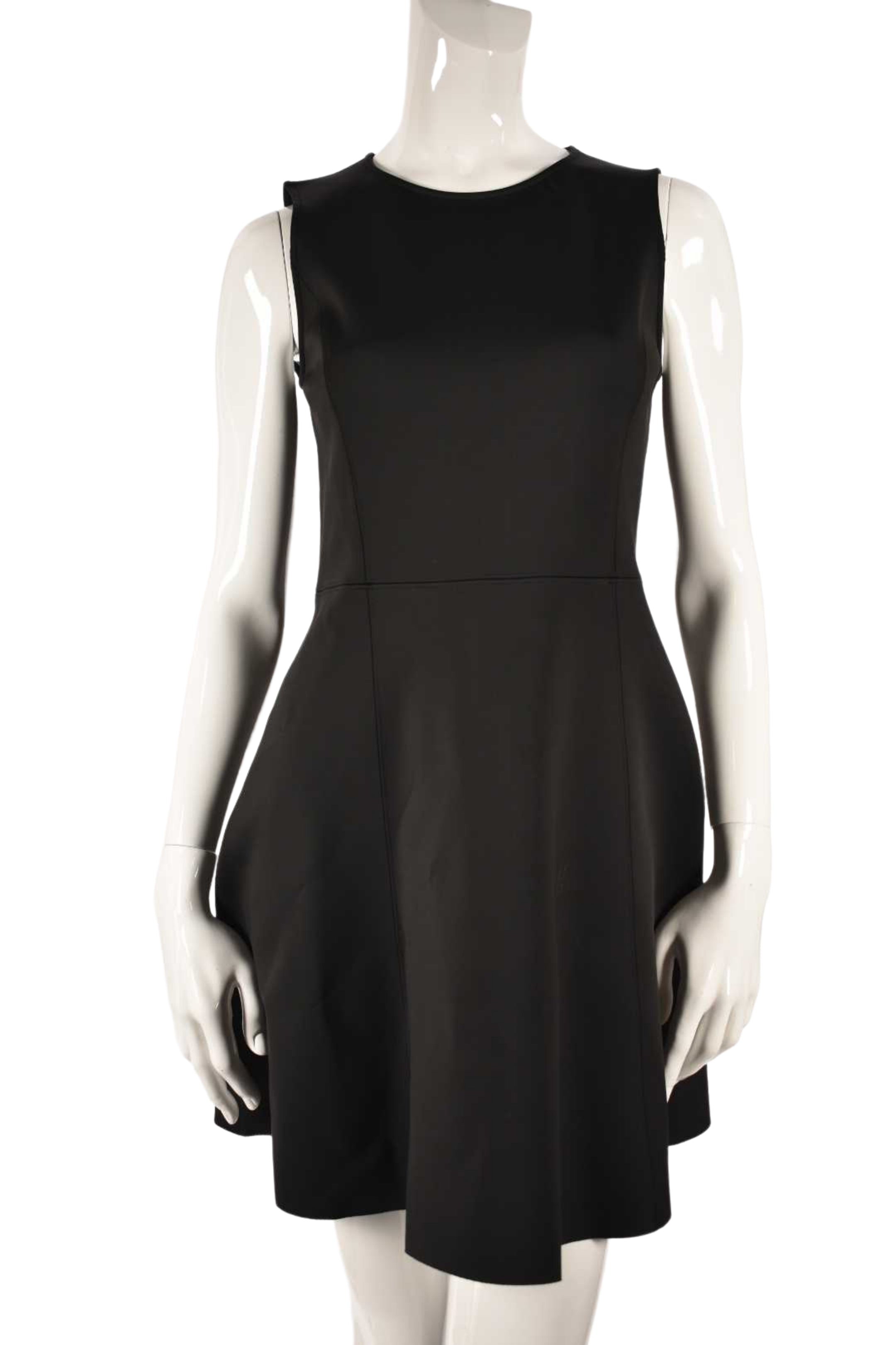 THEORY Black Polyamide Stretch Bodycon Scuba A-Line Mini Dress 6US USA