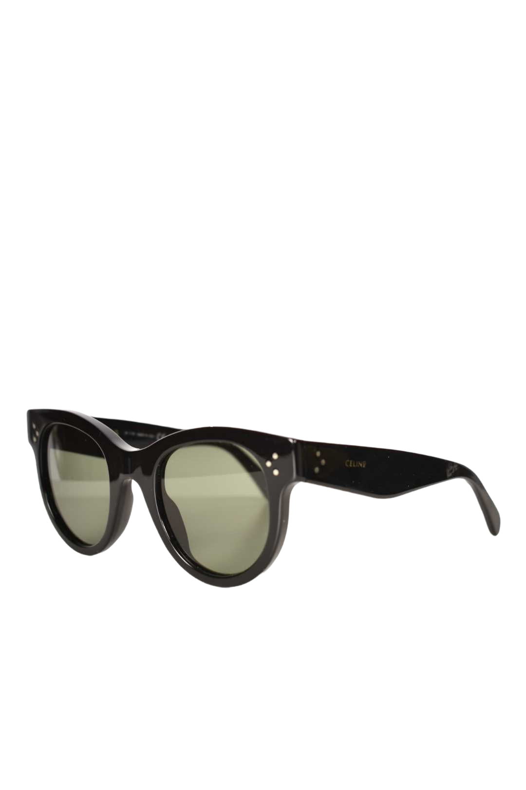 CELINE Black Round Polished Sunglasses CL4003IN Italy