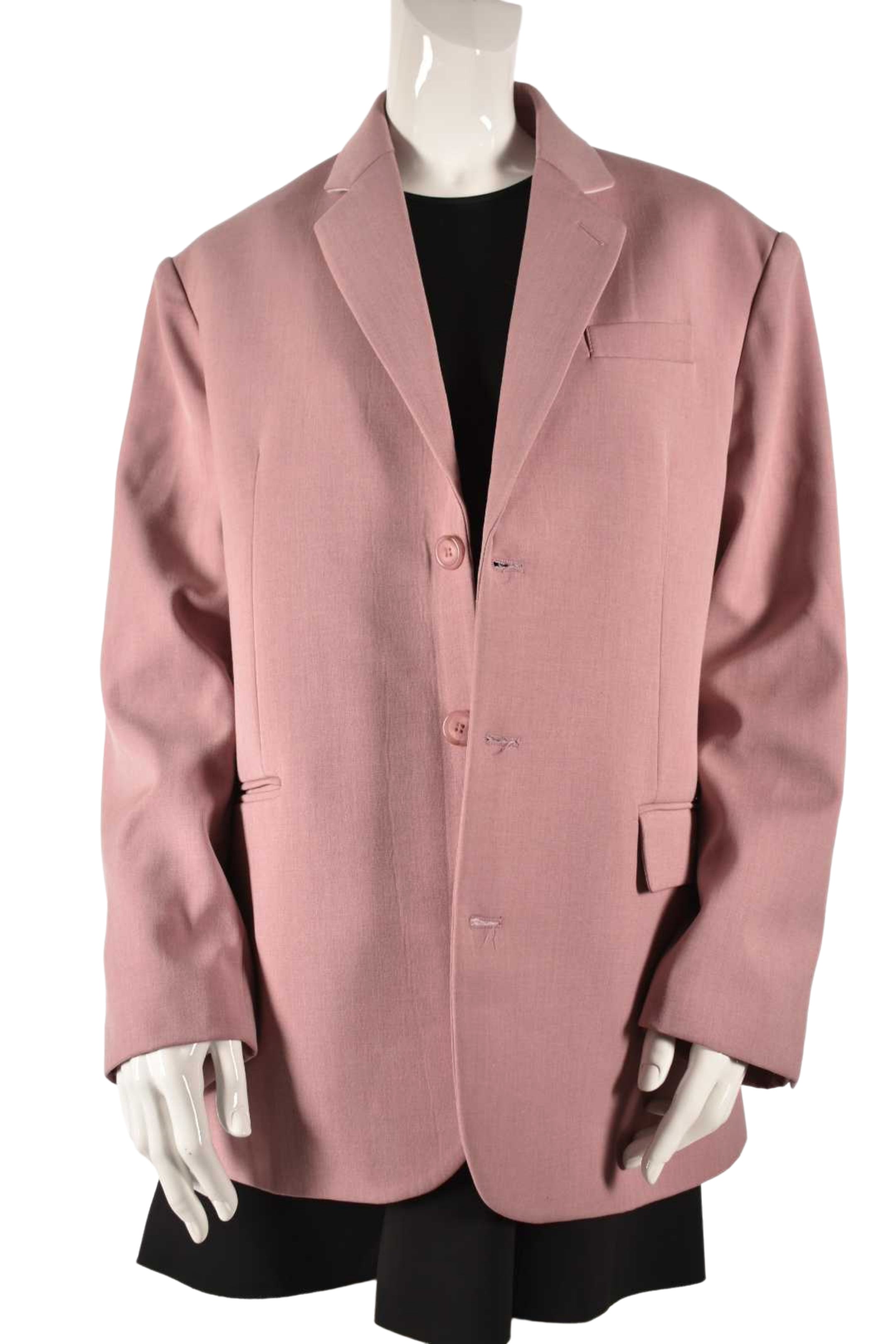 THE FRANKIE SHOP Pink Tencel Blend Gelso Oversized Blazer S Korea