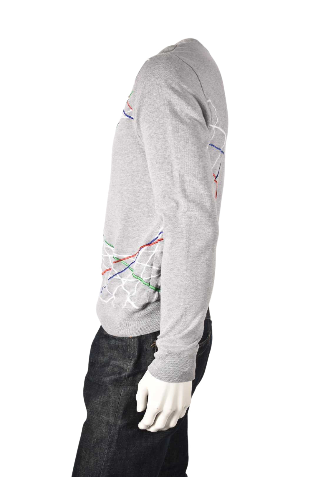 Carven Grey Multicolored Spirograph Wave Arc Sweatshirt Small