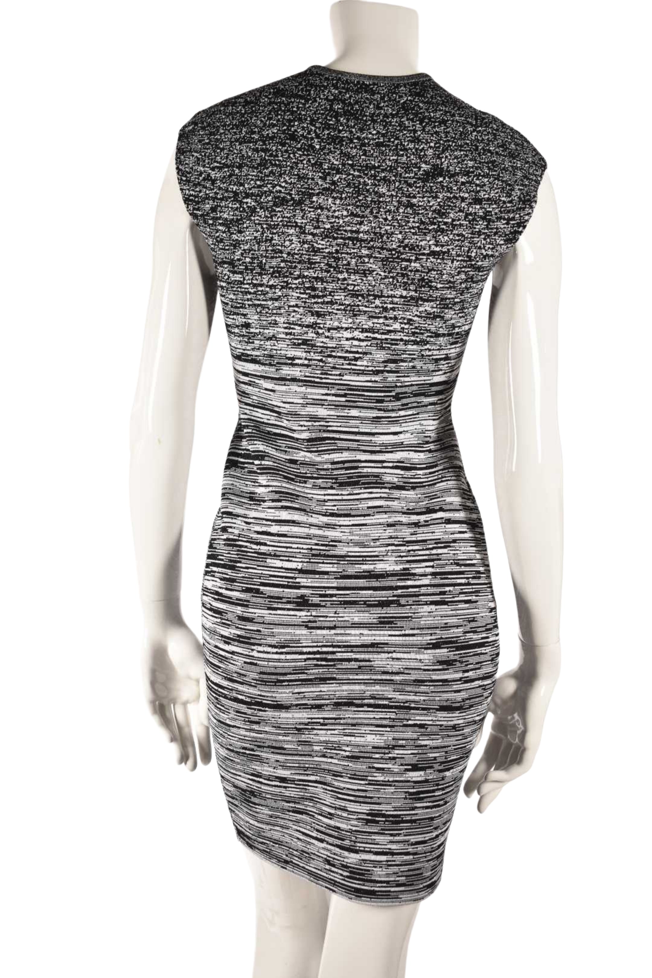 NWT Alexander Wang Grey Melange Poly Viscose Stretch Bodycon Dress Small