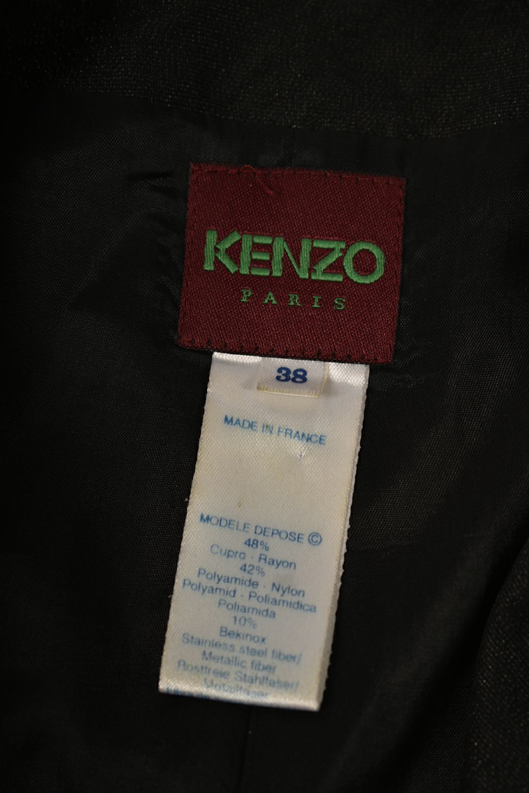 1990's Kenzo Cupro Metallic Fitted Blazer France 2/4US