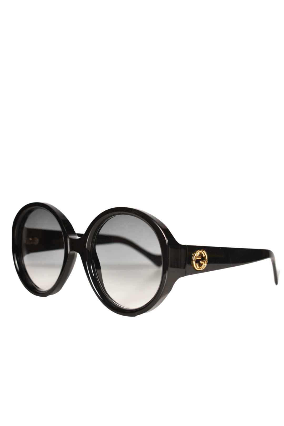 GUCCI Black Round Gradient Sunglasses GG1256 Italy