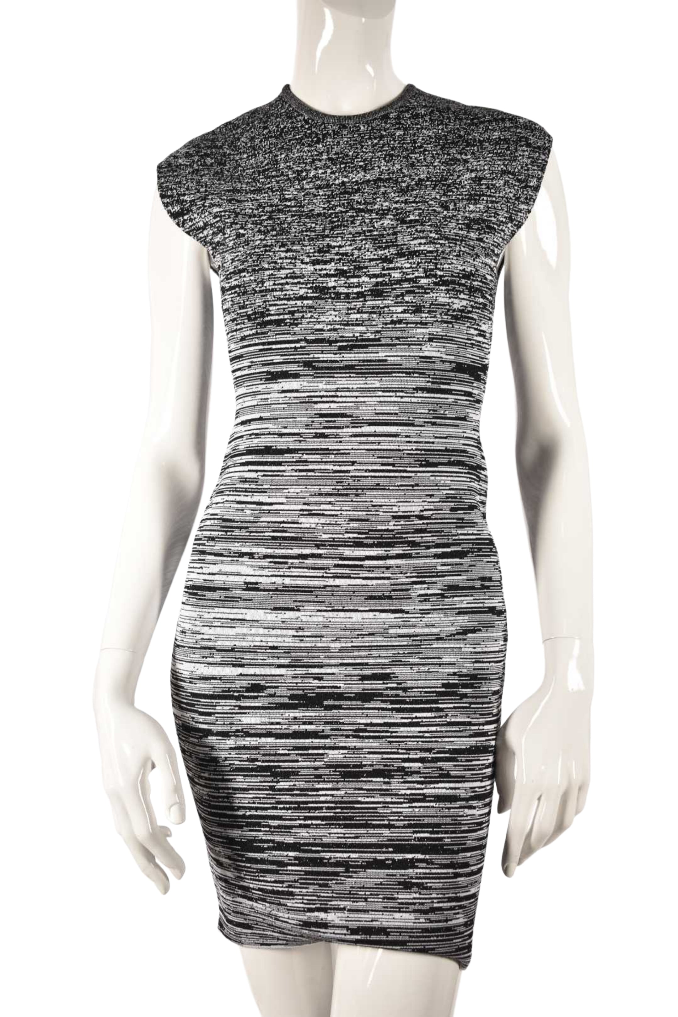 NWT Alexander Wang Grey Melange Poly Viscose Stretch Bodycon Dress Small