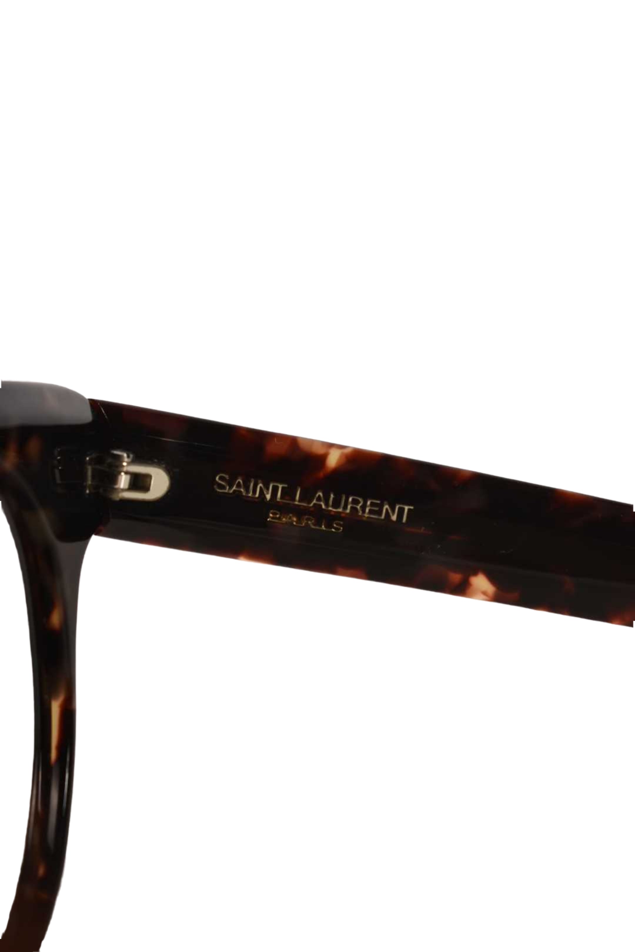 SAINT LAURENT 6360/N/S Red Black Tortoiseshell Round Sunglasses 53-21 Italy