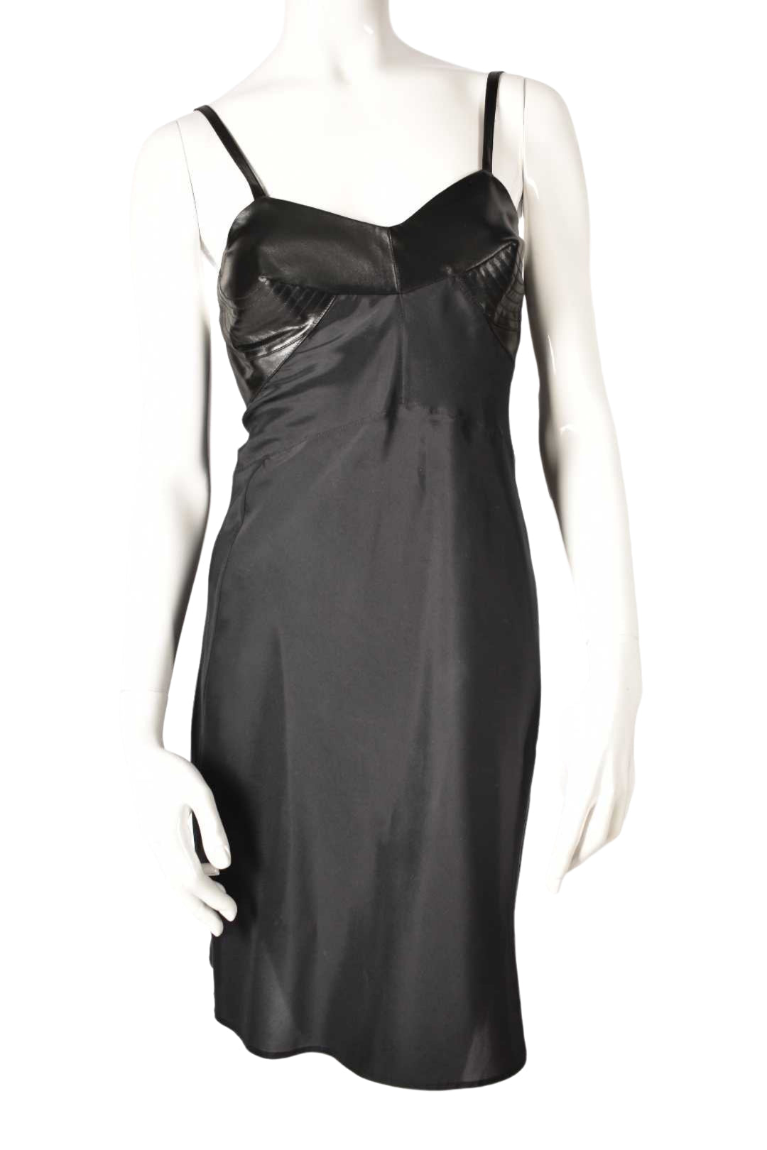 NWT FW14 BELSTAFF Black Satin Poly Bustier Mini Cocktail Dress 40EU Small Italy