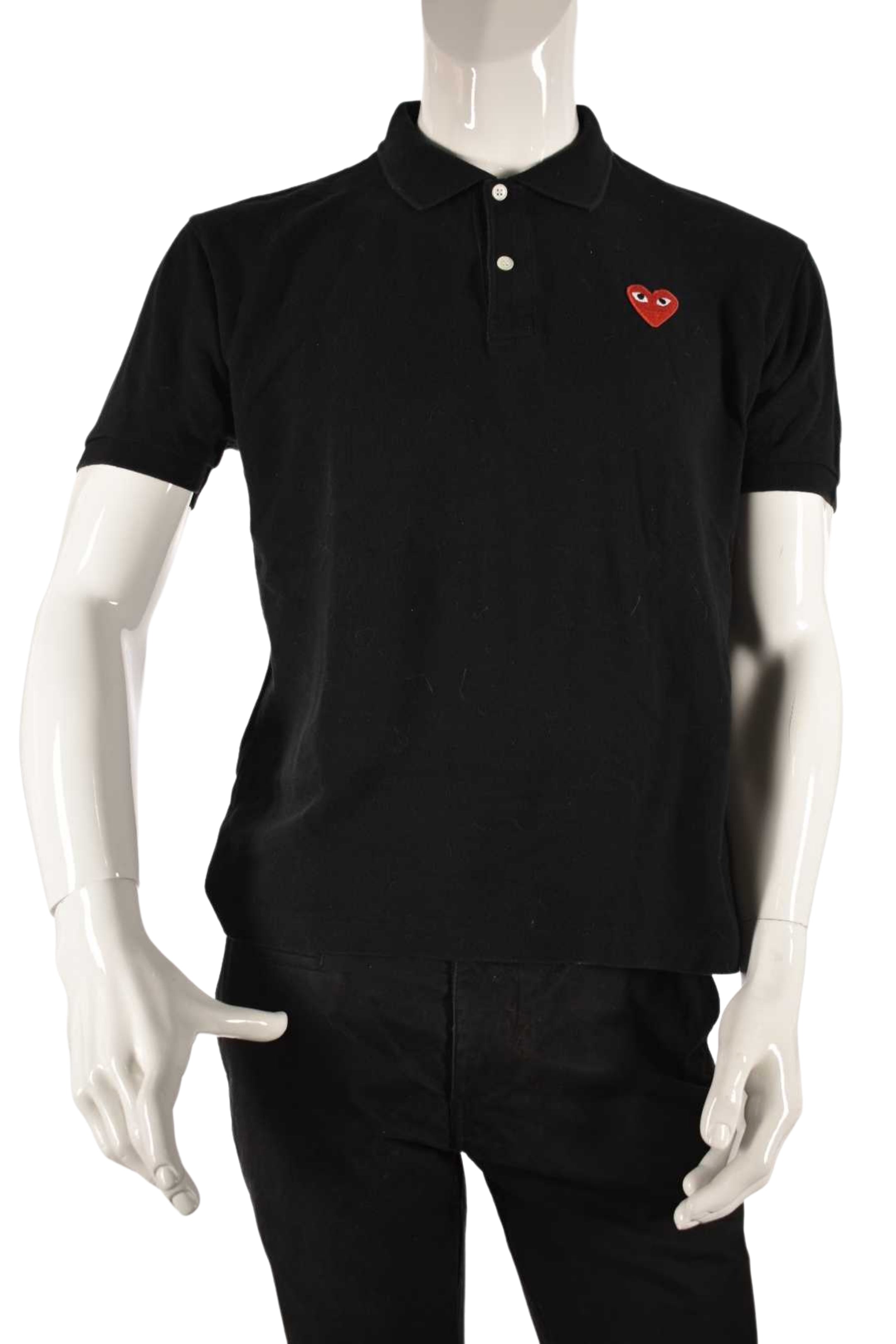 Cdg black polo on sale