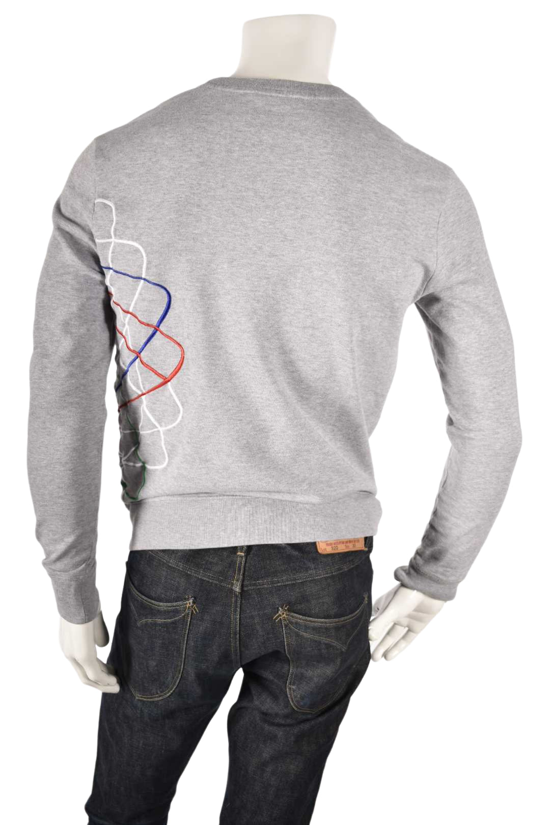 Carven Grey Multicolored Spirograph Wave Arc Sweatshirt Small