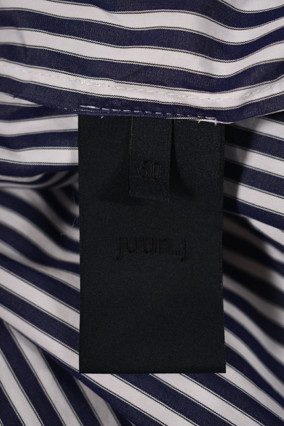 JUUN.J Blue White Stripe Cotton Poplin Oversized Shirt Medium Korea