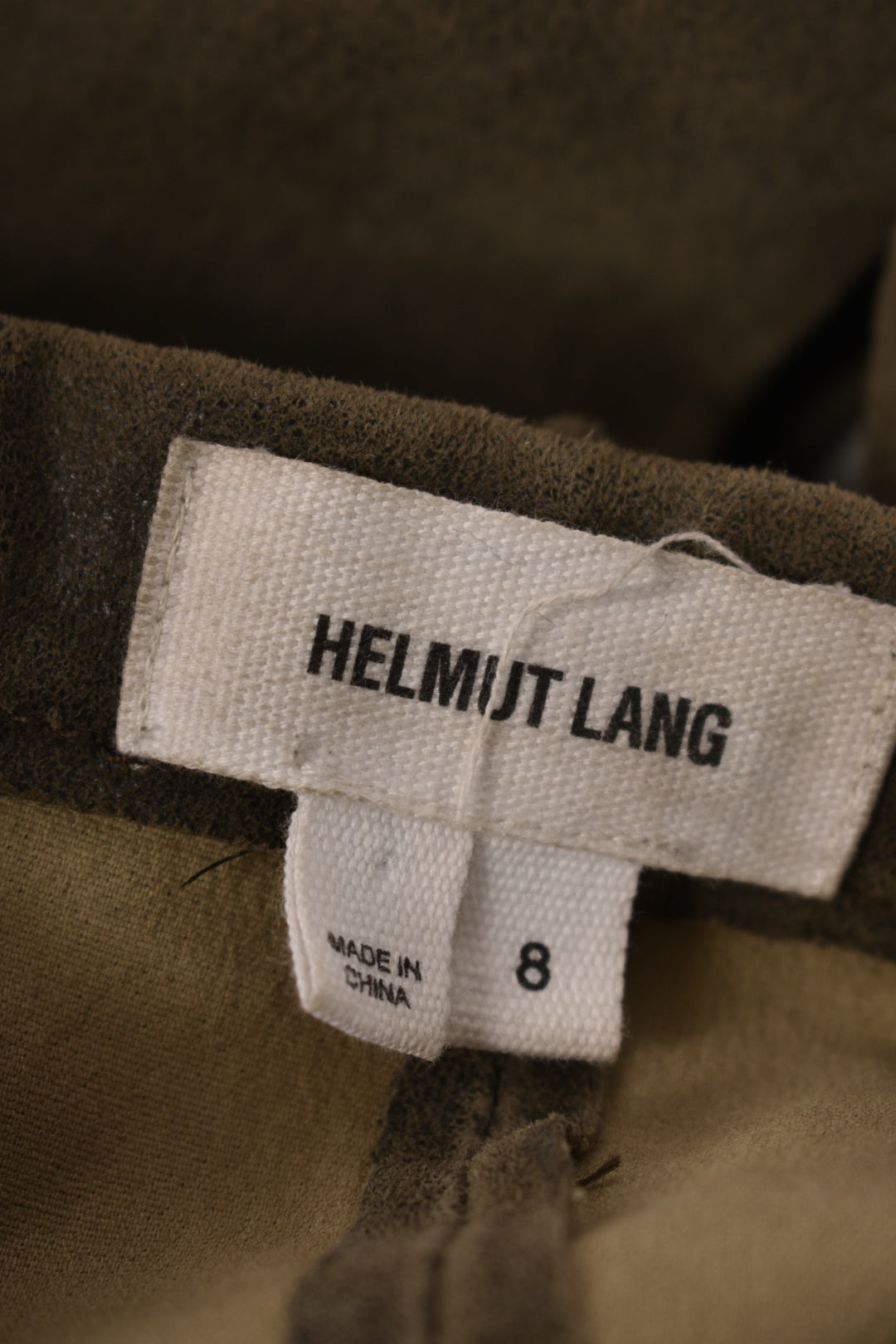 HELMUT LANG Tan Lambskin Leather Skinny Legging Pants 8US