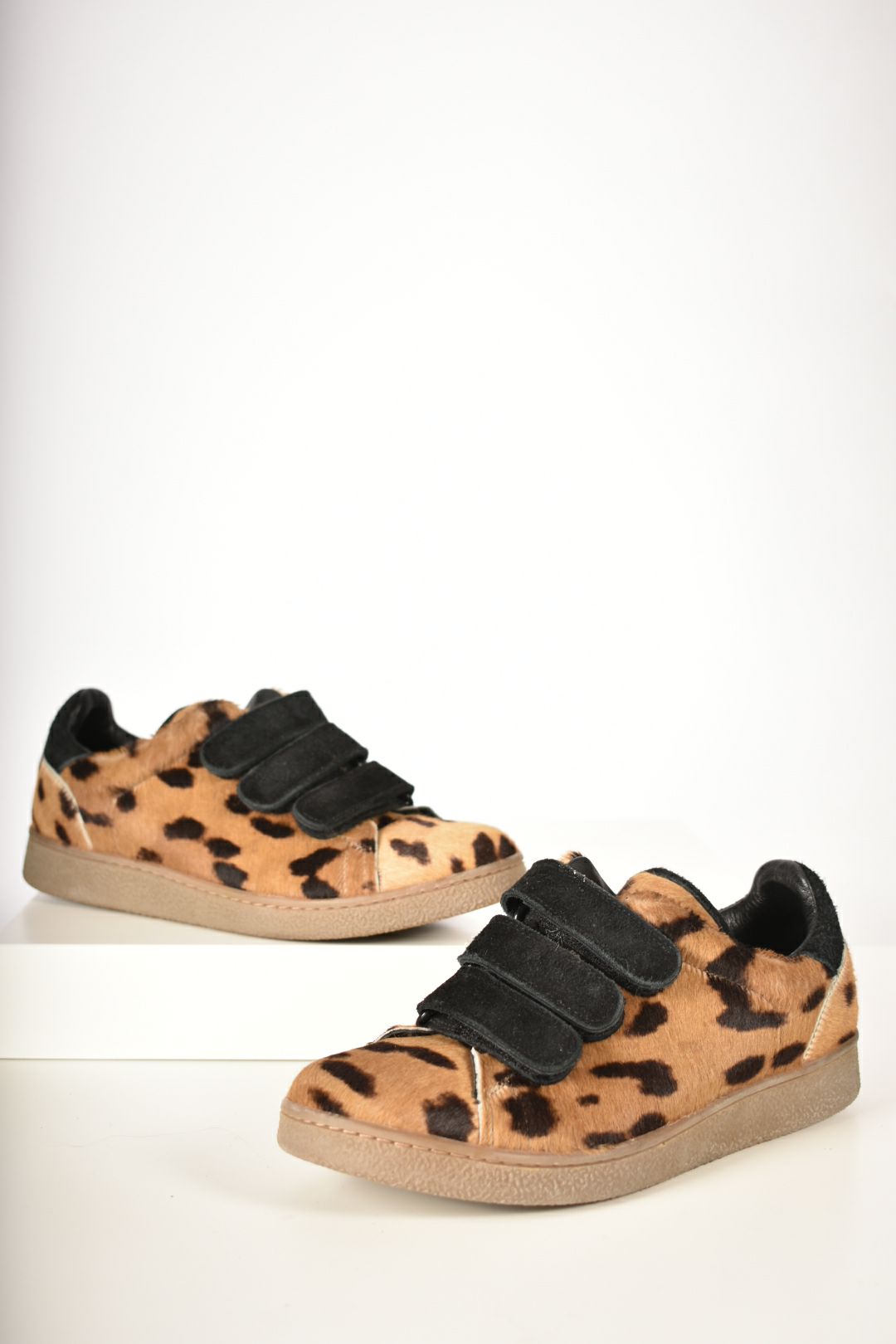 Jerome Dreyfuss Paris Cheetah Print Velcro Sneakers 37EU 7US