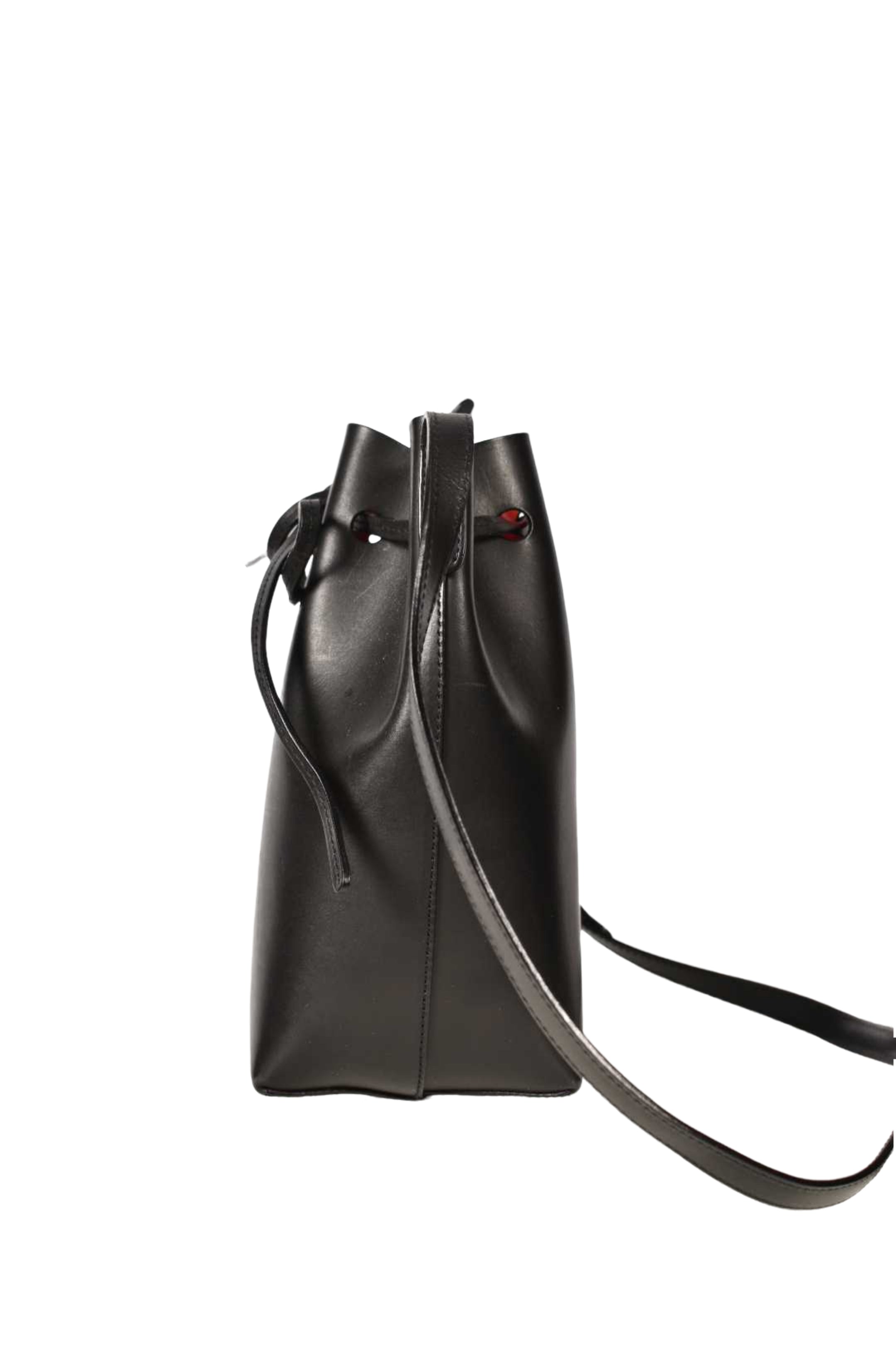 MANSUR GAVRIEL Black Calfskin Leather Large Bucket Bag Italy